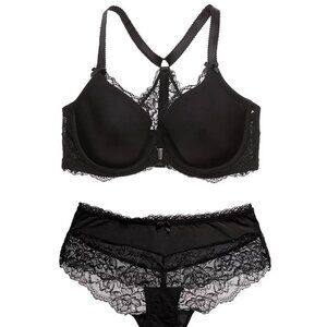 Adore Me Leia Contour Plunge Bra -- Black 32DD